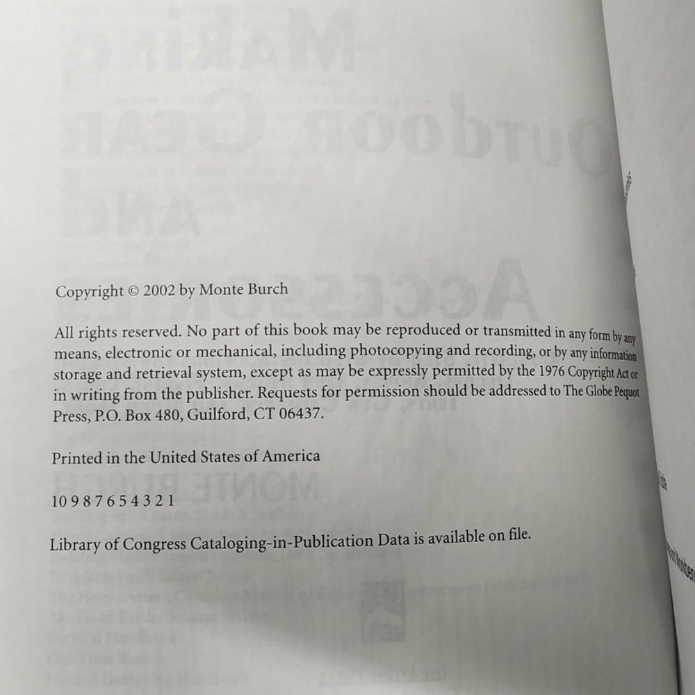 The Ultimate Guide to Making Outdoor Gear and Accessories Hardcover New Old Stk - Picture 5 of 5